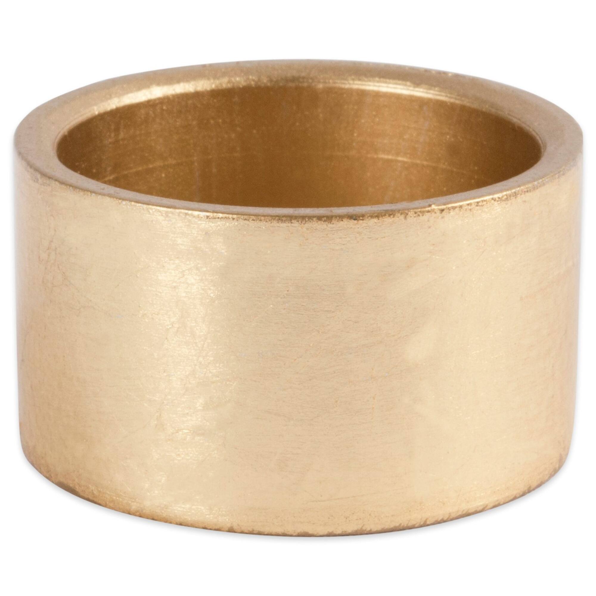 DII® Gold Round Painted Napkin Rings, 6ct.